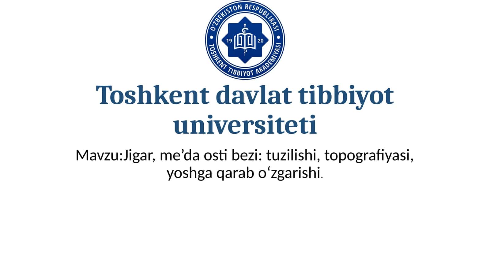 Jigar, me'da osti bezi: qurilish, topografiyasi, yoshga qarab o'zgarishi 1