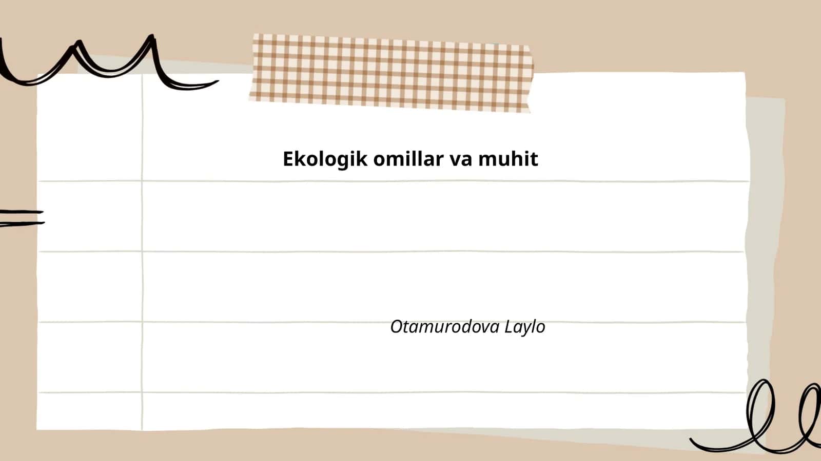 Ekologik omillar va muhit 1