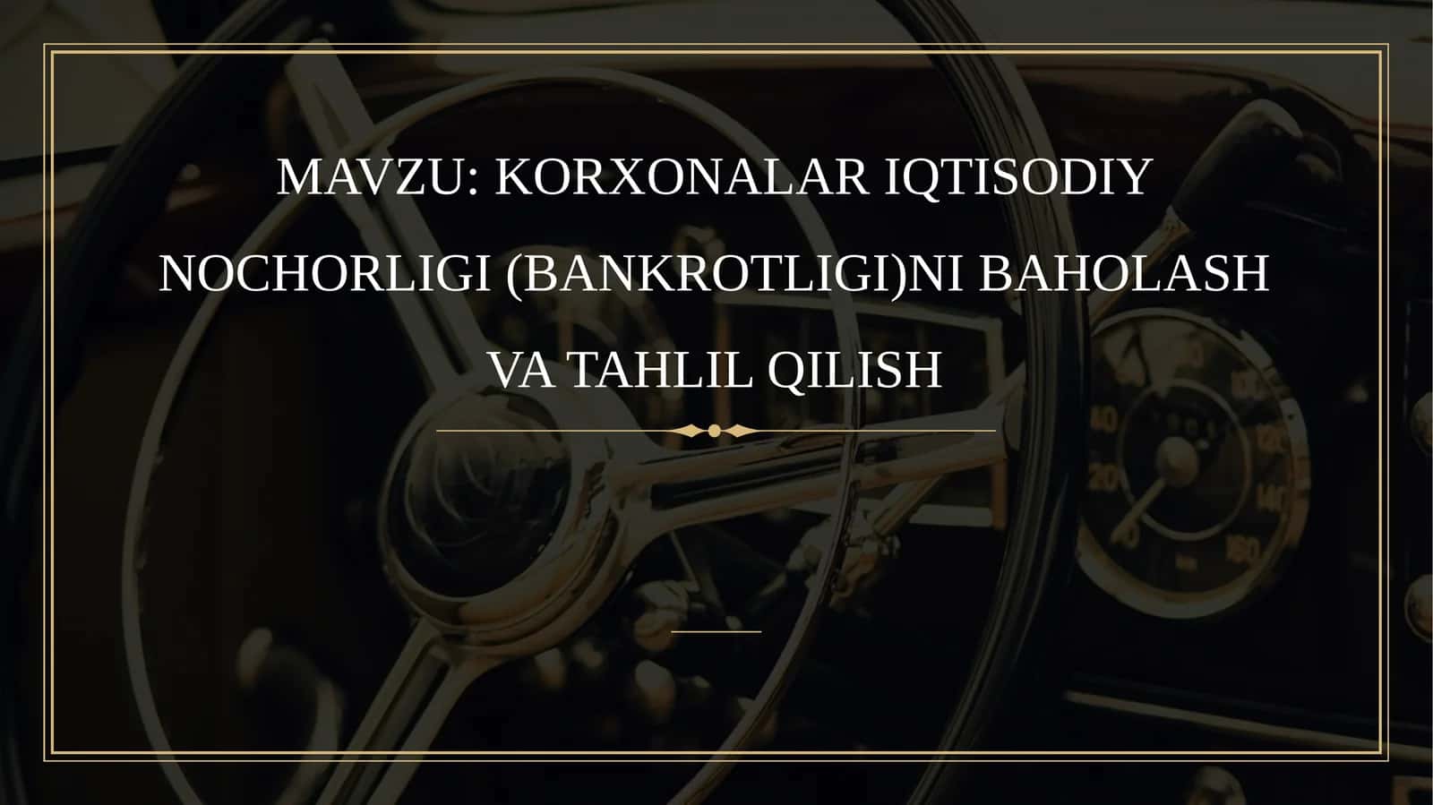 Korxonalar bankrotligini baholash 1