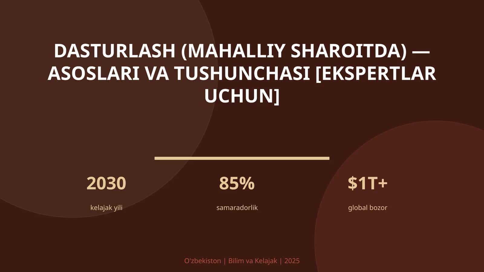 Dasturlash (mahalliy sharoitda) — asoslari va tushunchasi [ekspertlar uchun] 1