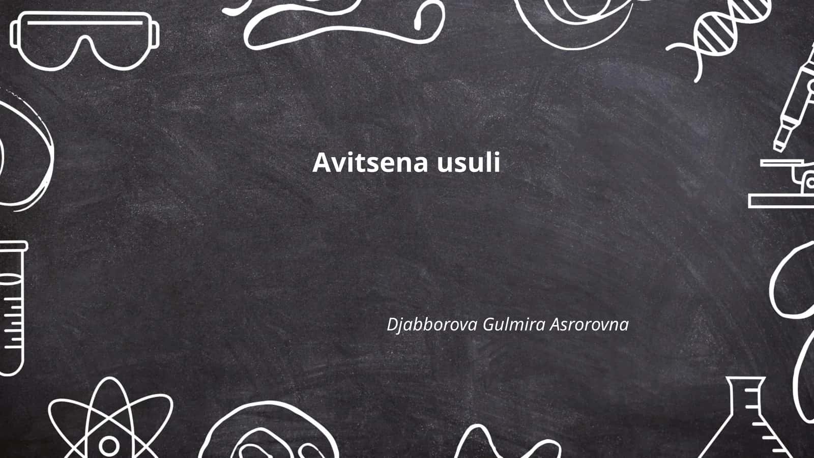 Avitsena usuli 1