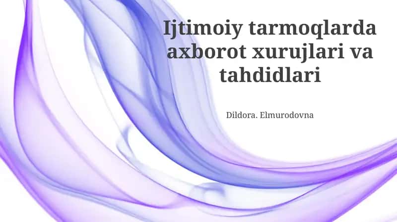 Ijtimoiy tarmoqlarda axborot xurujlari va tahdidlari 1