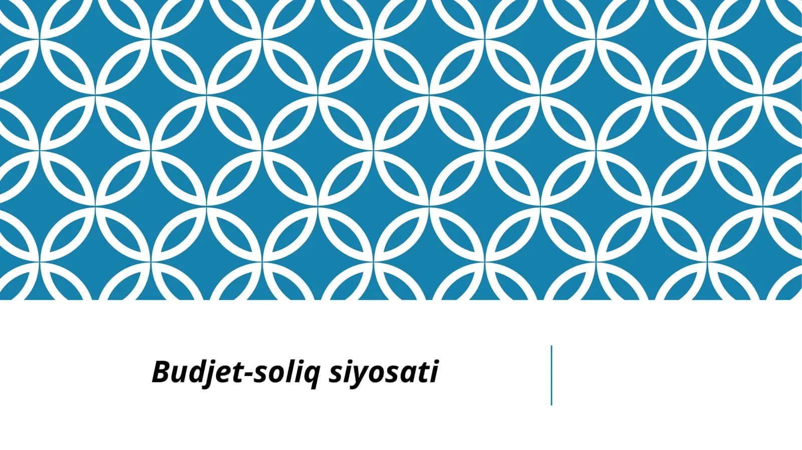 Budjet-soliqsiyosati 1