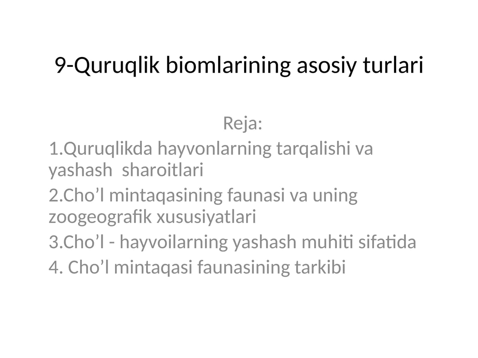 9-Quruqlik biоmlarining asоsiy turlari 1