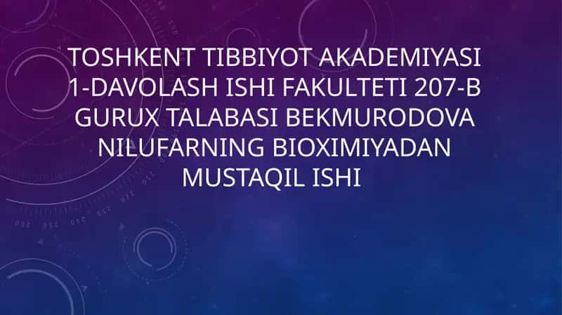 Buyraktoshlarining Biokimyoviy Mexanizmlari va Profilaktikasi 1