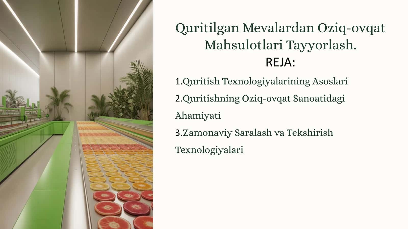 Quritilgan Mevalardan Oziq-ovqat Mahsulotlari Tayyorlash 1