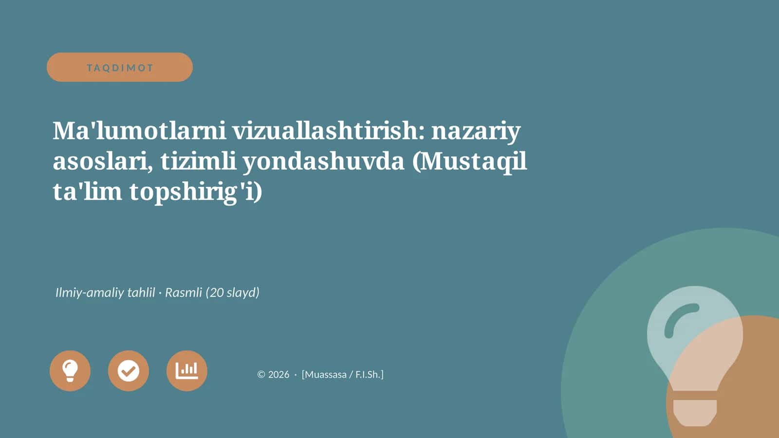 Ma'lumotlarni vizuallashtirish: nazariy asoslari, tizimli yondashuvda 1