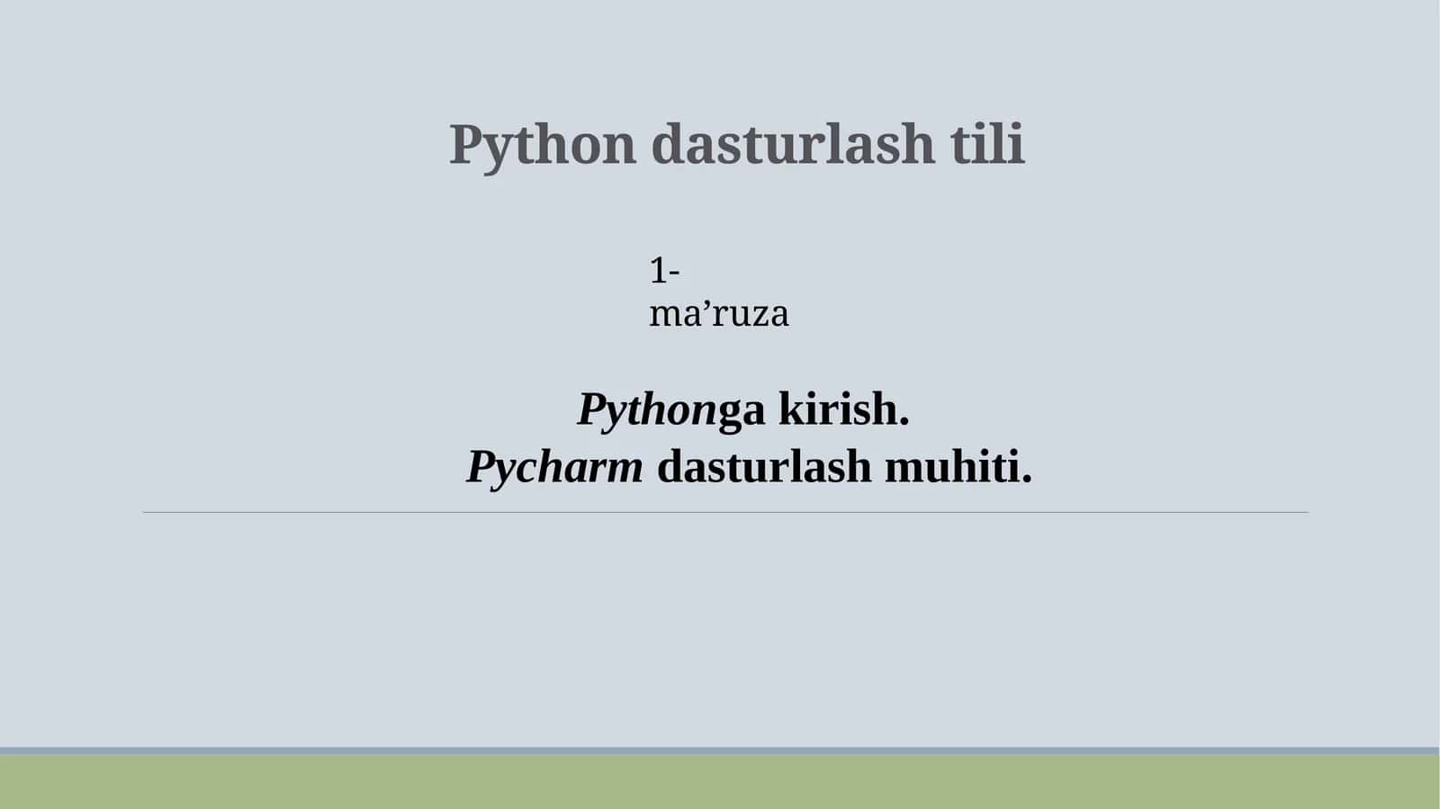 Pythondasturlashtili 1