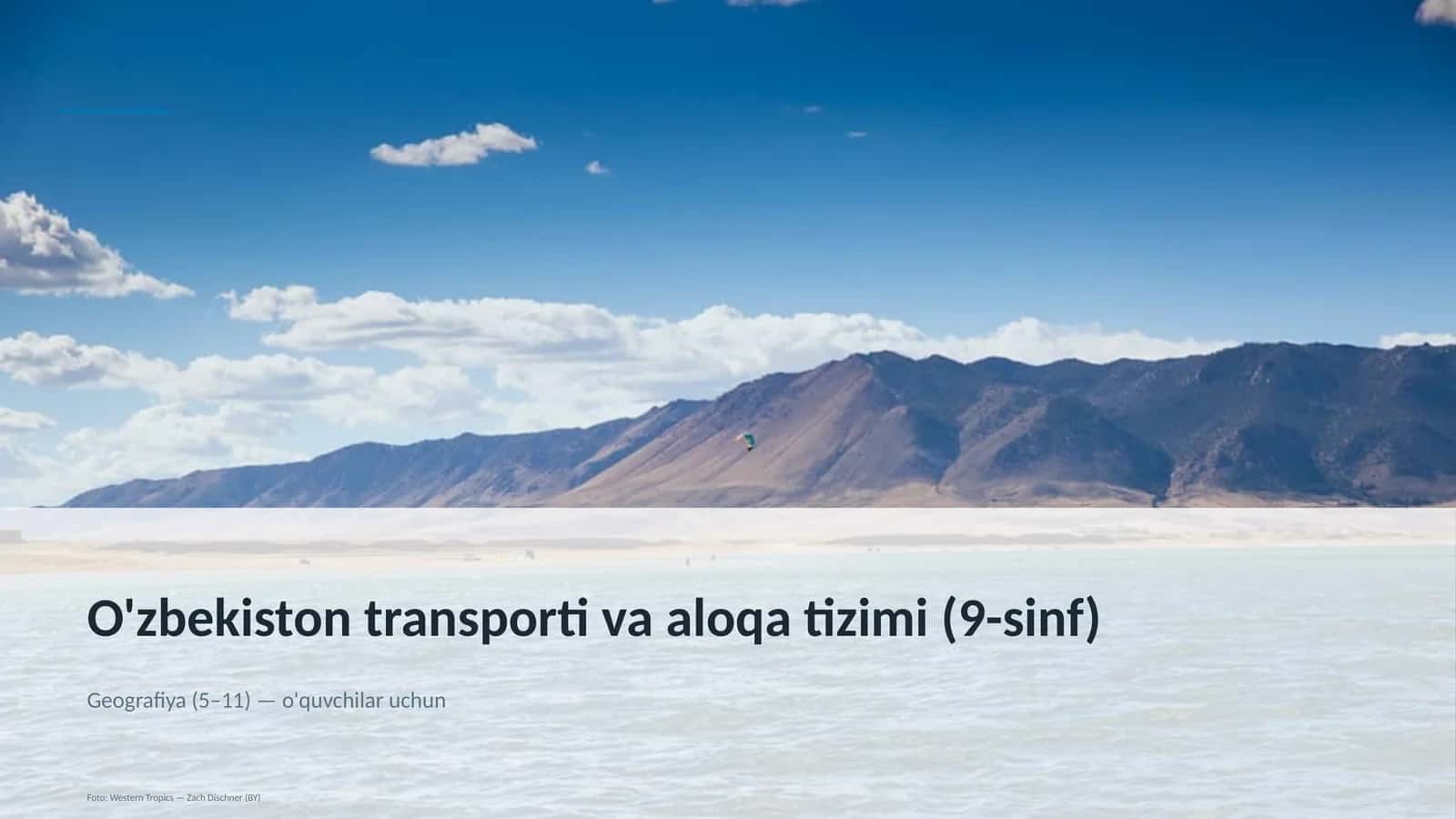 O'zbekiston transporti va aloqa tizimi (9-sinf) 1