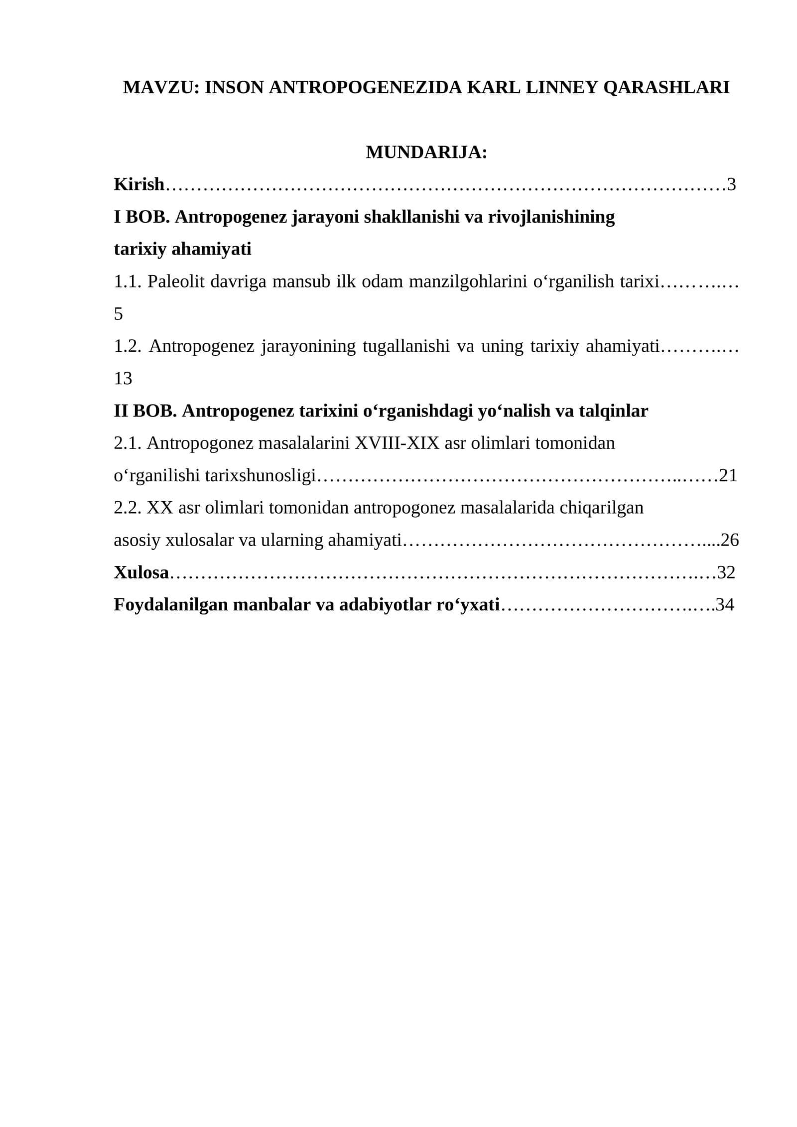 INSОN ANTRОPОGЕNЕZIDA KARL LINNЕY QARASHLARI 1