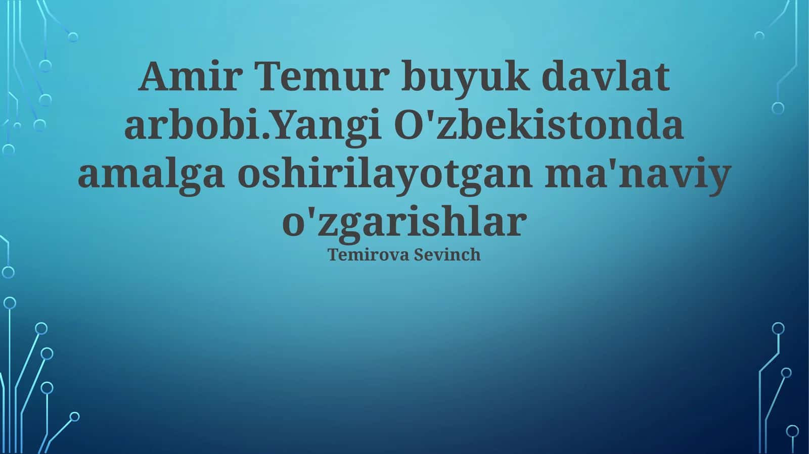 Temir davridagi madaniyat va fan 1