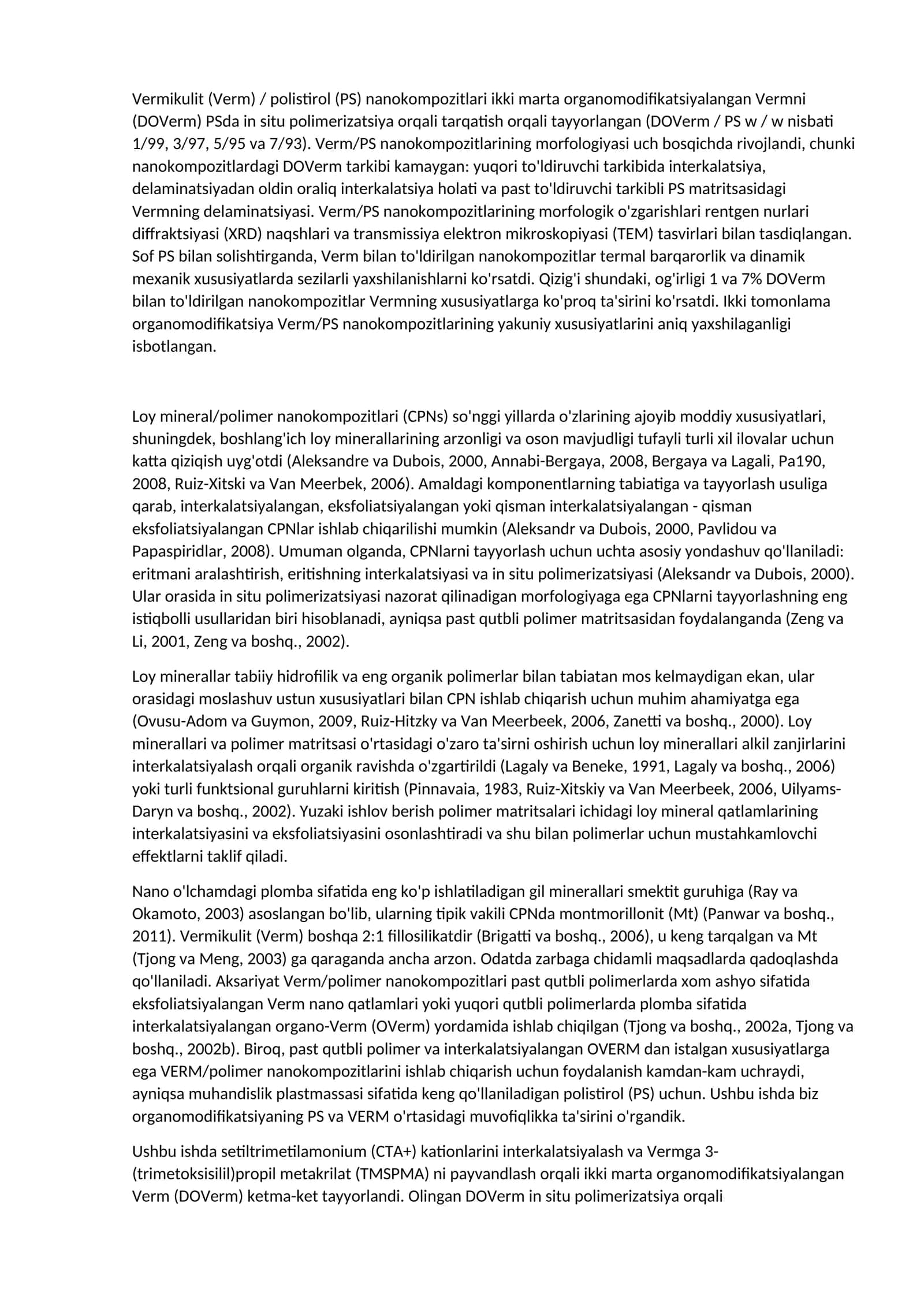Vermikulit / polistirol nanokompozitlari 1