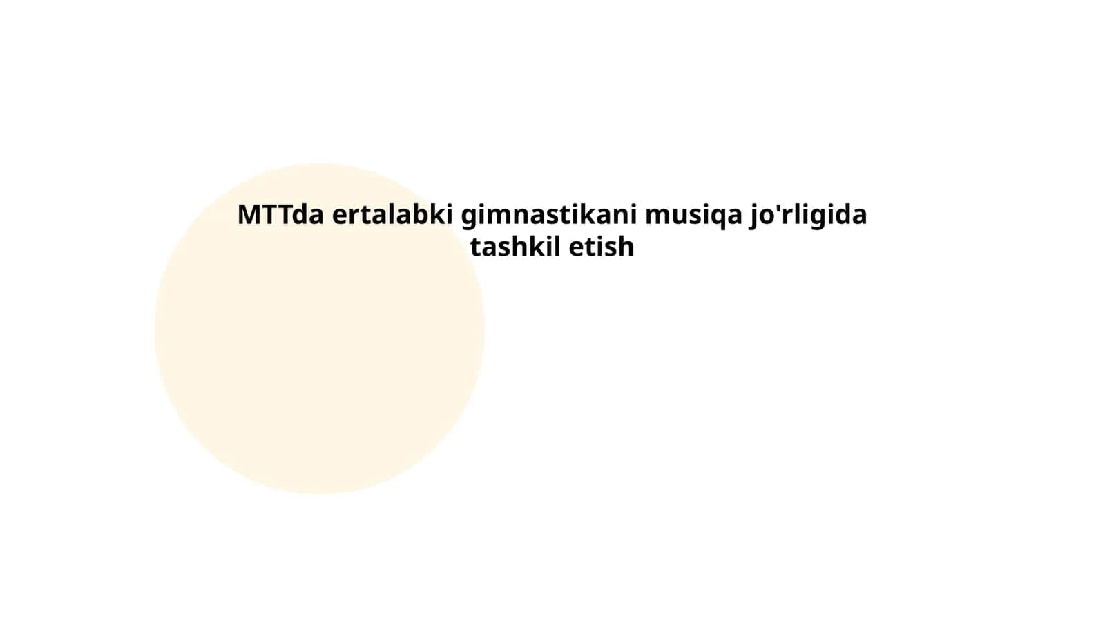 MTTda ertalabki gimnastikani musiqa jo'rligida tashkil etish 1