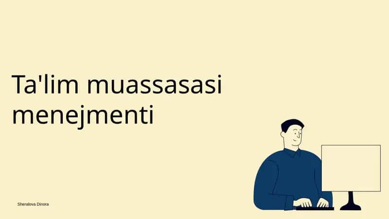 Ta'lim muassasasi menejmenti 1
