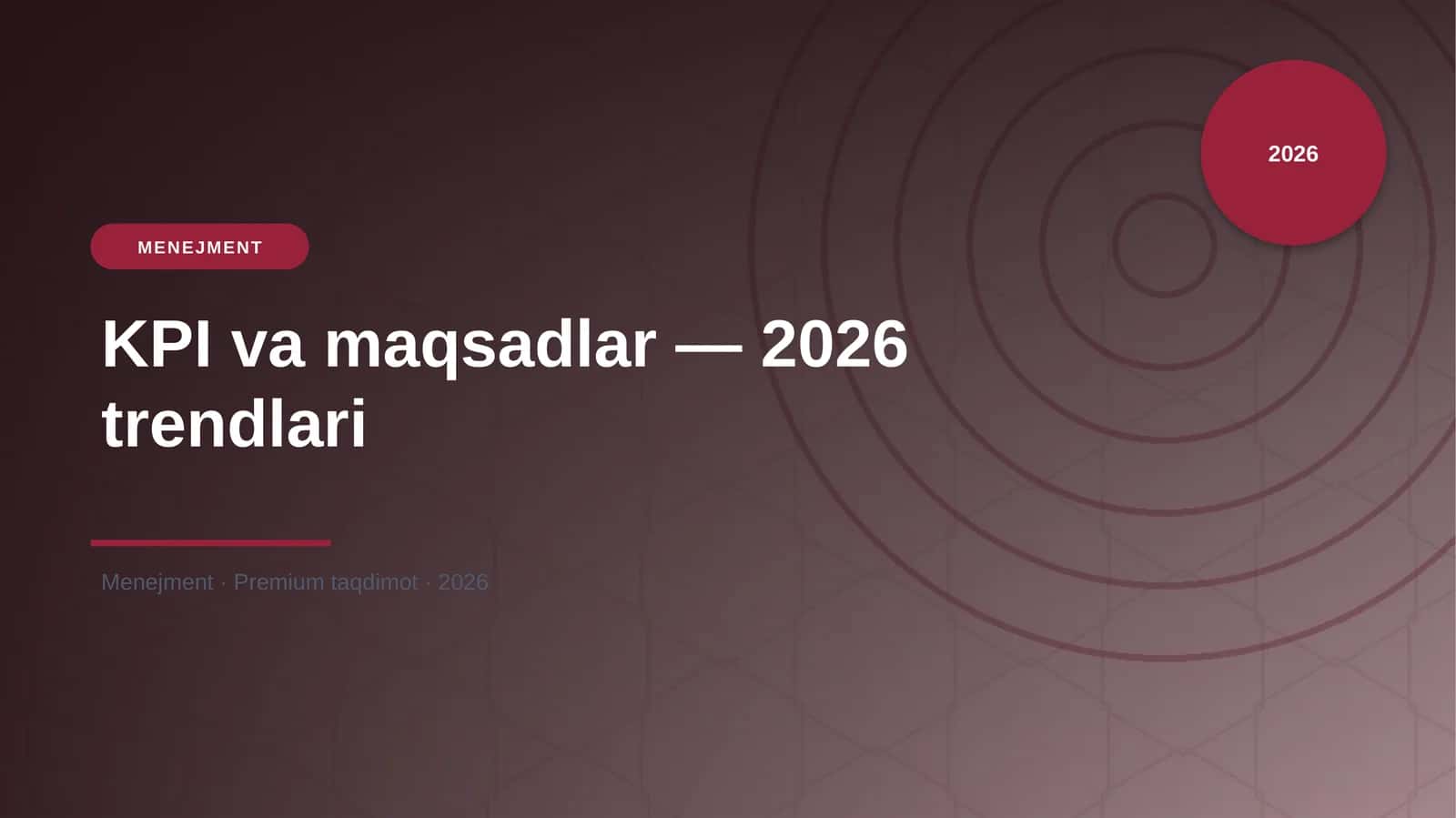 KPI va maqsadlar — 2026 trendlari 1