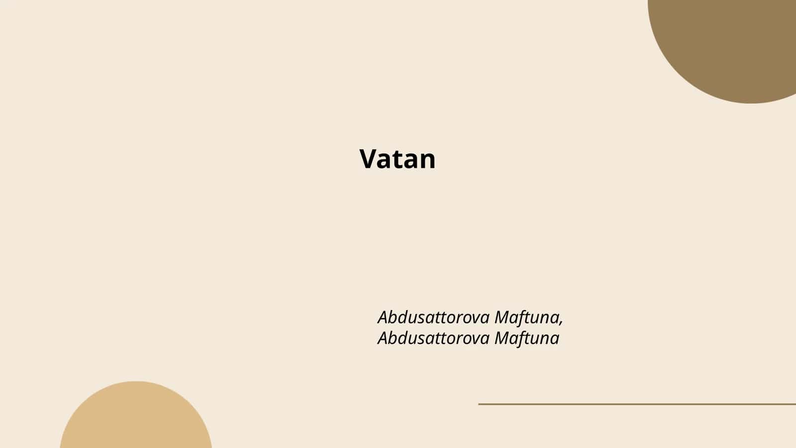 Vatan tuyg'usi 1