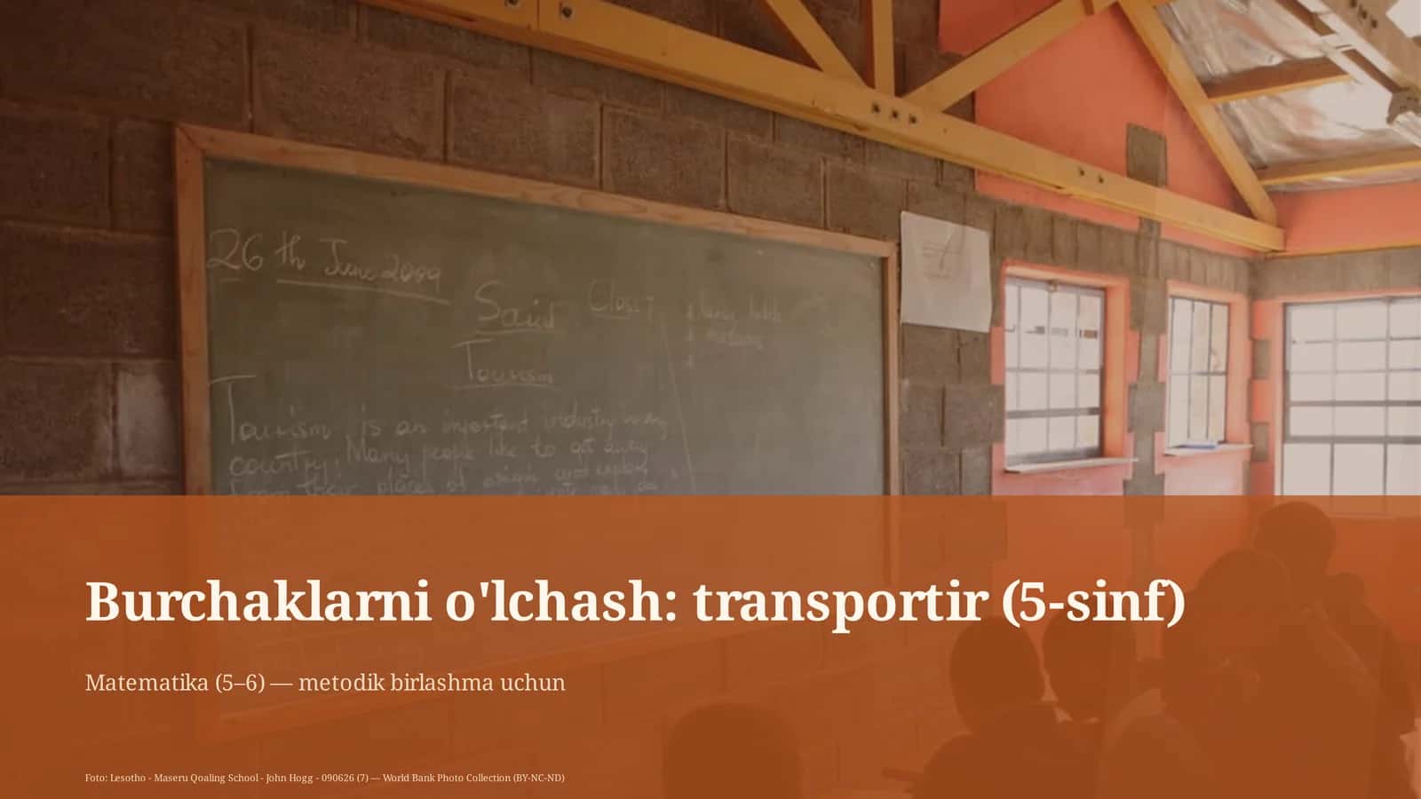Burchaklarni o'lchash: transportir (5-sinf) 1