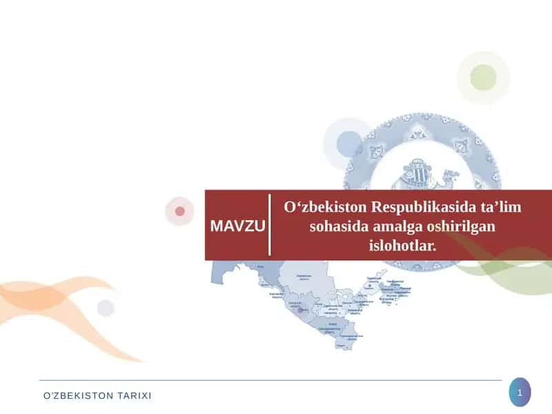 O‘zbekiston Respublikasida ta’lim sohasida amalga oshirilgan islohotlar. 1