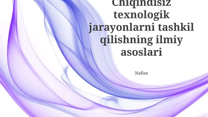 Materiallar Balansi va Energiya Samaradorligi 1