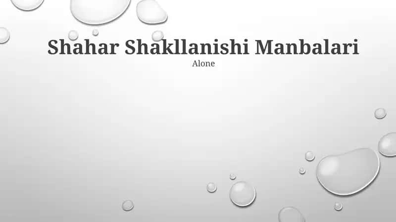 Shahar Shakllanishi Manbalari 1