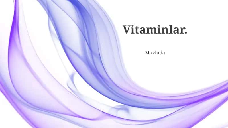 Vitaminlar: Ta'rif va Turlari 1