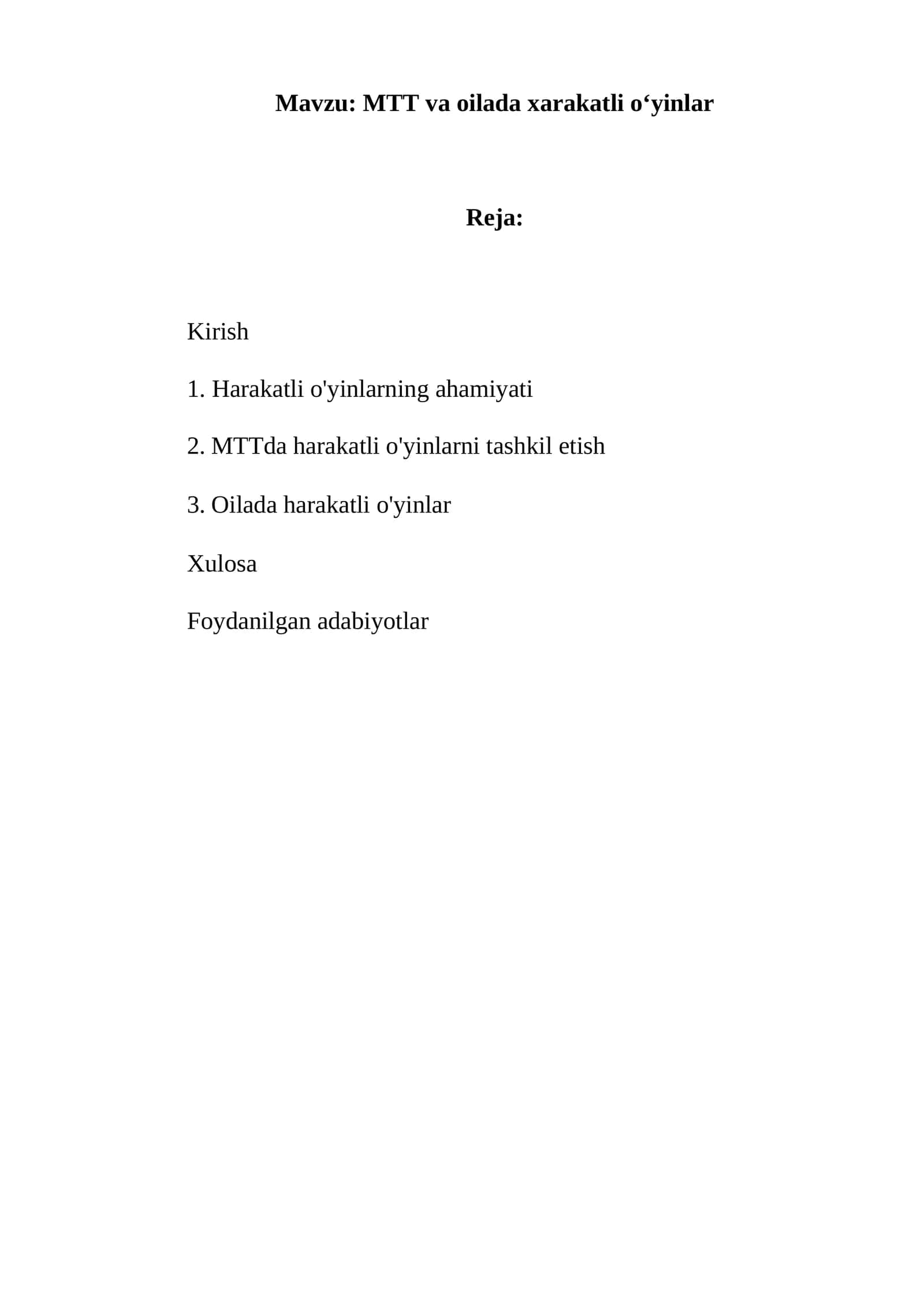 MTT va oilada xarakatli oʻyinlar 1