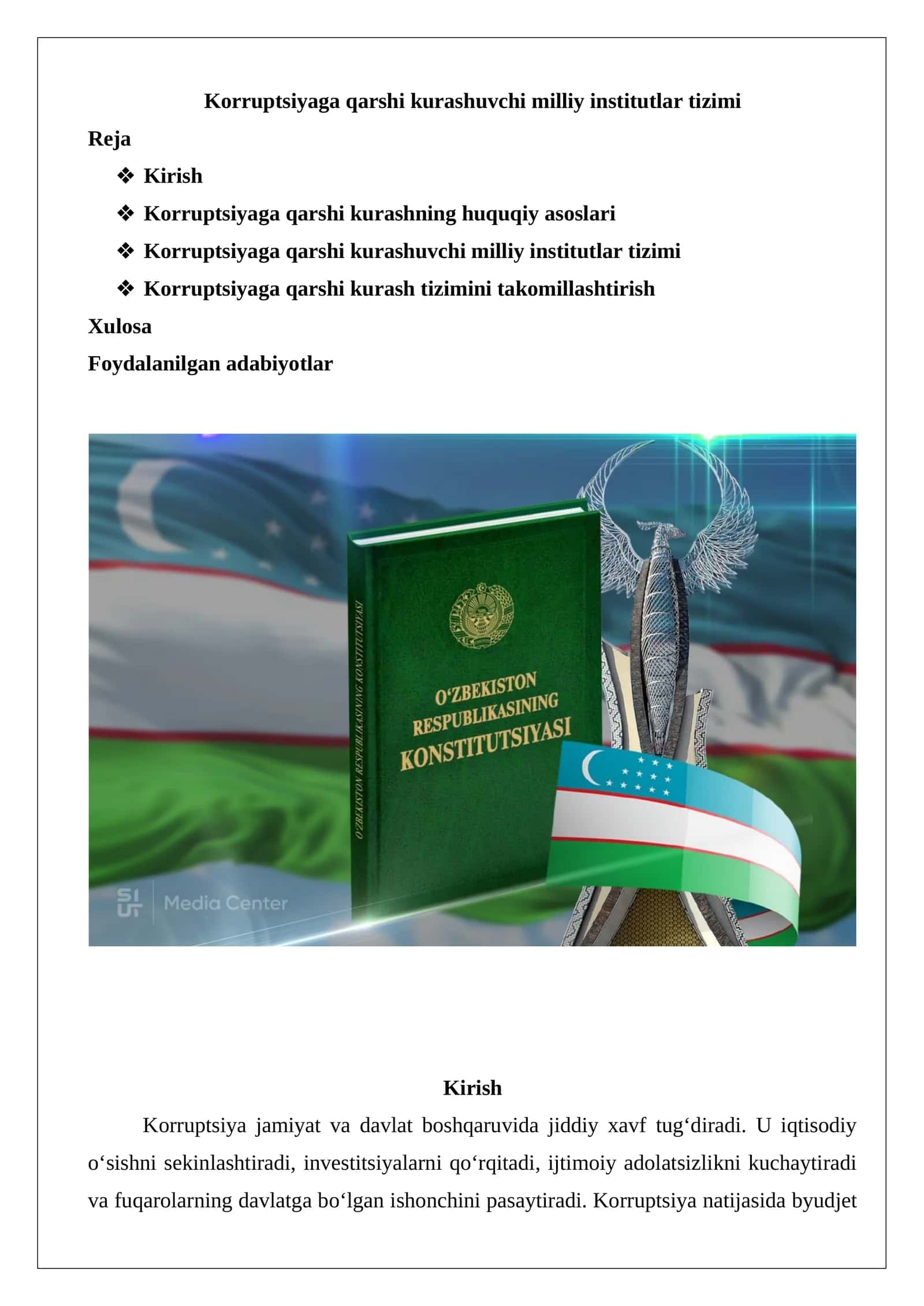 Korruptsiyaga qarshi kurashuvchi milliy institutlar tizimi 1