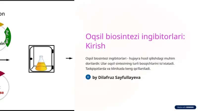 Oqsil biosintezi ingibitorlari 1