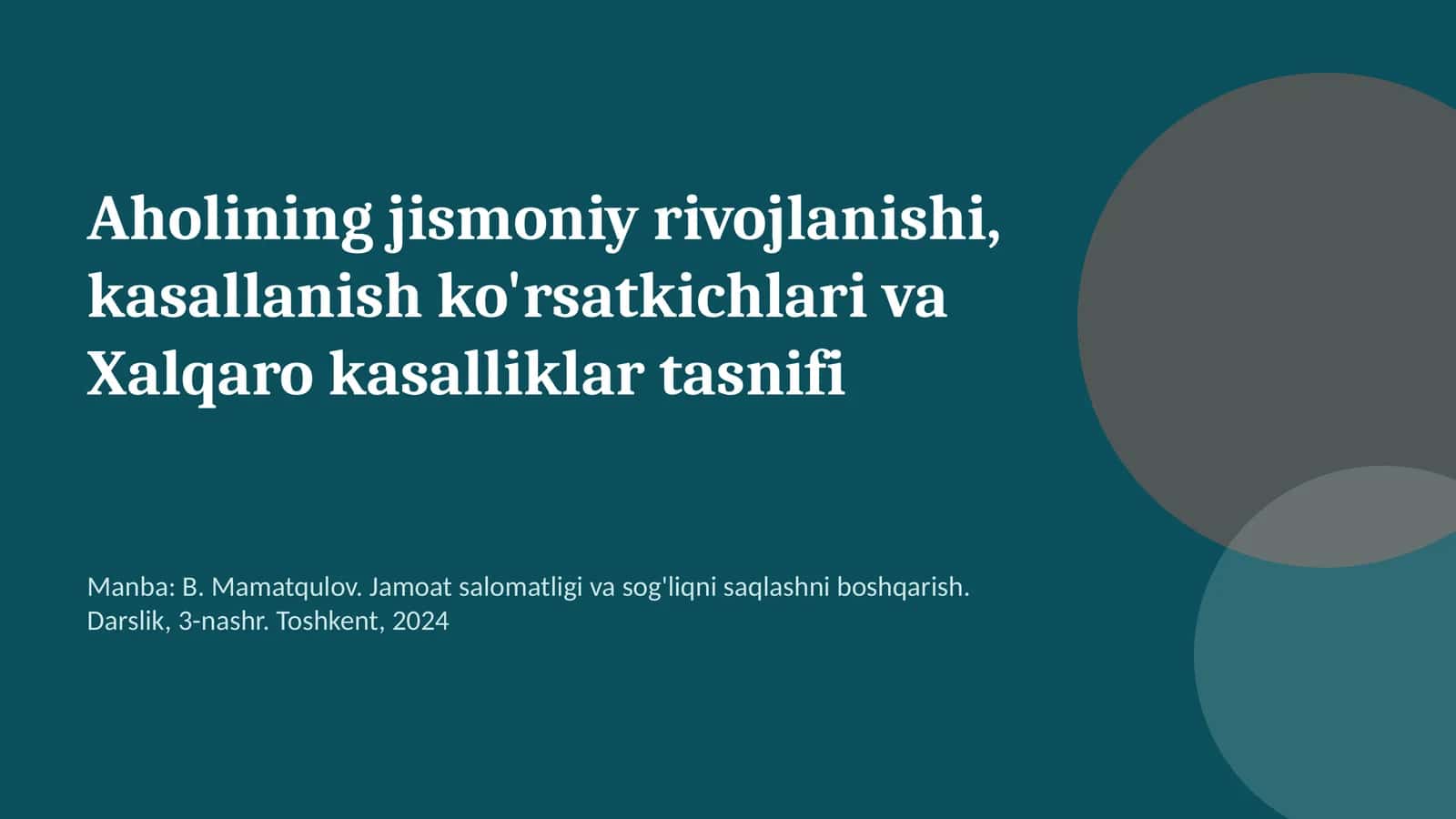 Jamoat salomatligi 1