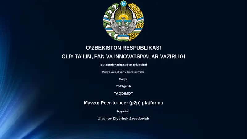 Peer-to-peer (p2p) platforma 1