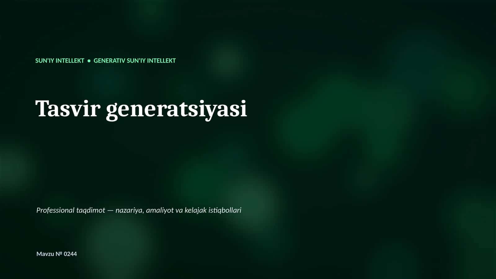 Generativ sun'iy intellekt 1