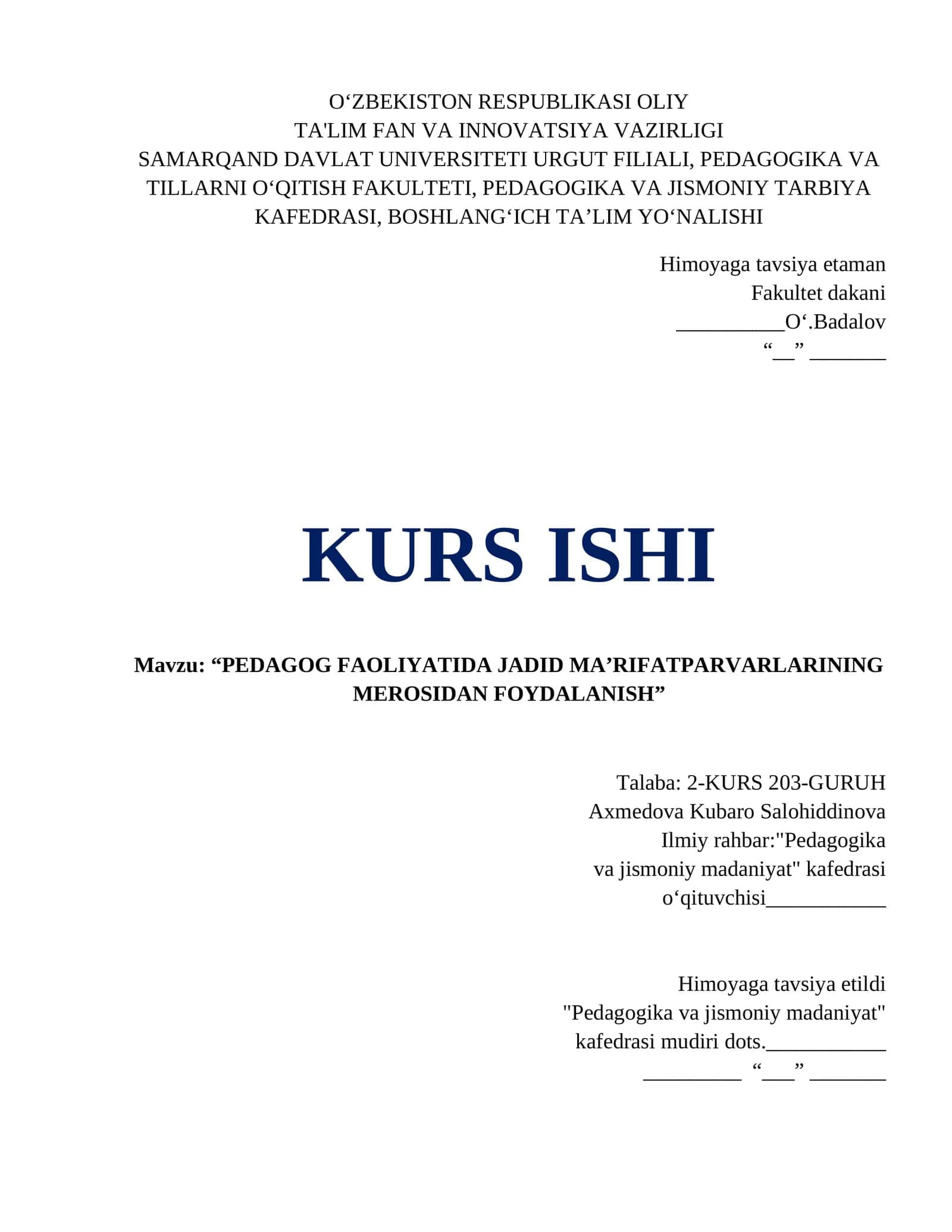 PEDAGOG FAOLIYATIDA JADID MAʼRIFATPARVARLARINING MEROSIDAN FOYDALANISH 1