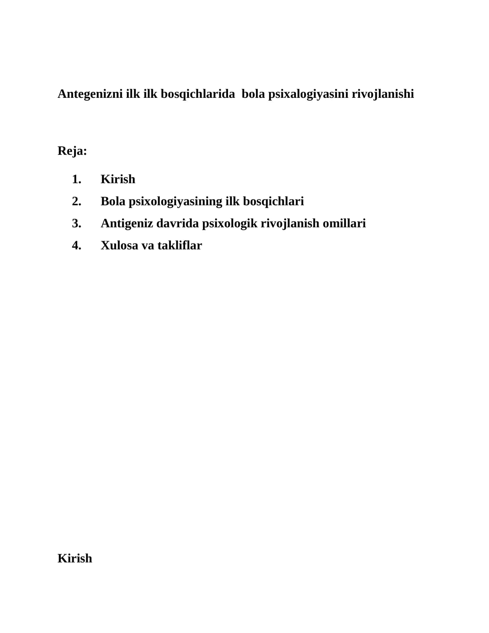 Antigenizni ilk ilk bosqichlarida bola psixalogiyasini rivojlanishi 1