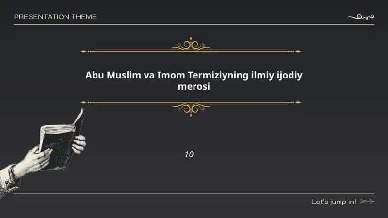 Abu Muslim va Imom Termiziyning ilmiy ijodiy merosi 1
