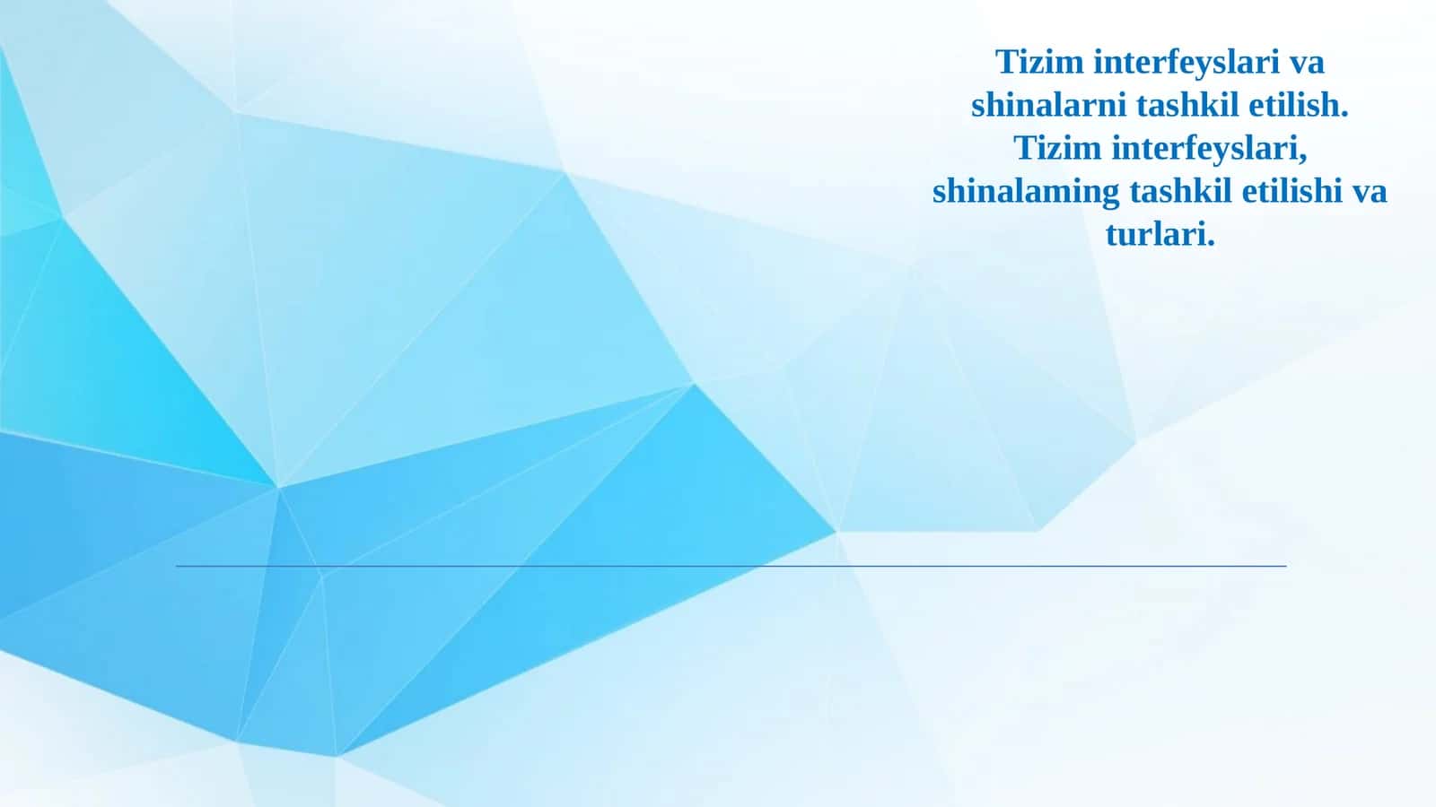 Tizim interfeysi 1