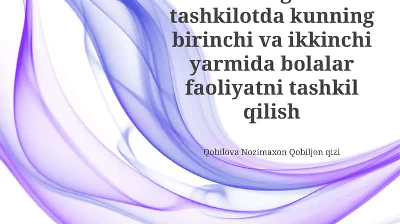 O'quv faoliyatini tashkil etish 1