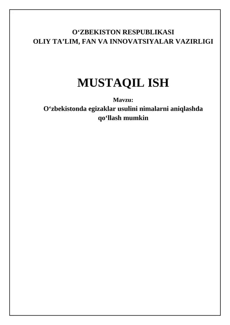 Egizaklar usuli: O'zbekistonda qo'llanilishi va imkoniyatlari 1