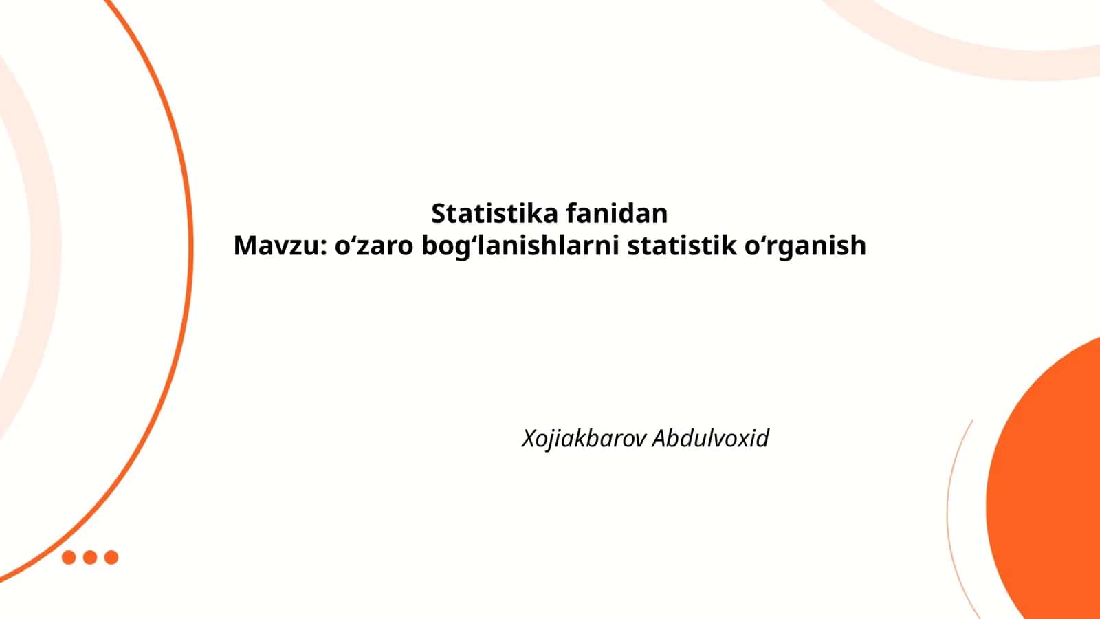 Korelyatsion tahlil 1