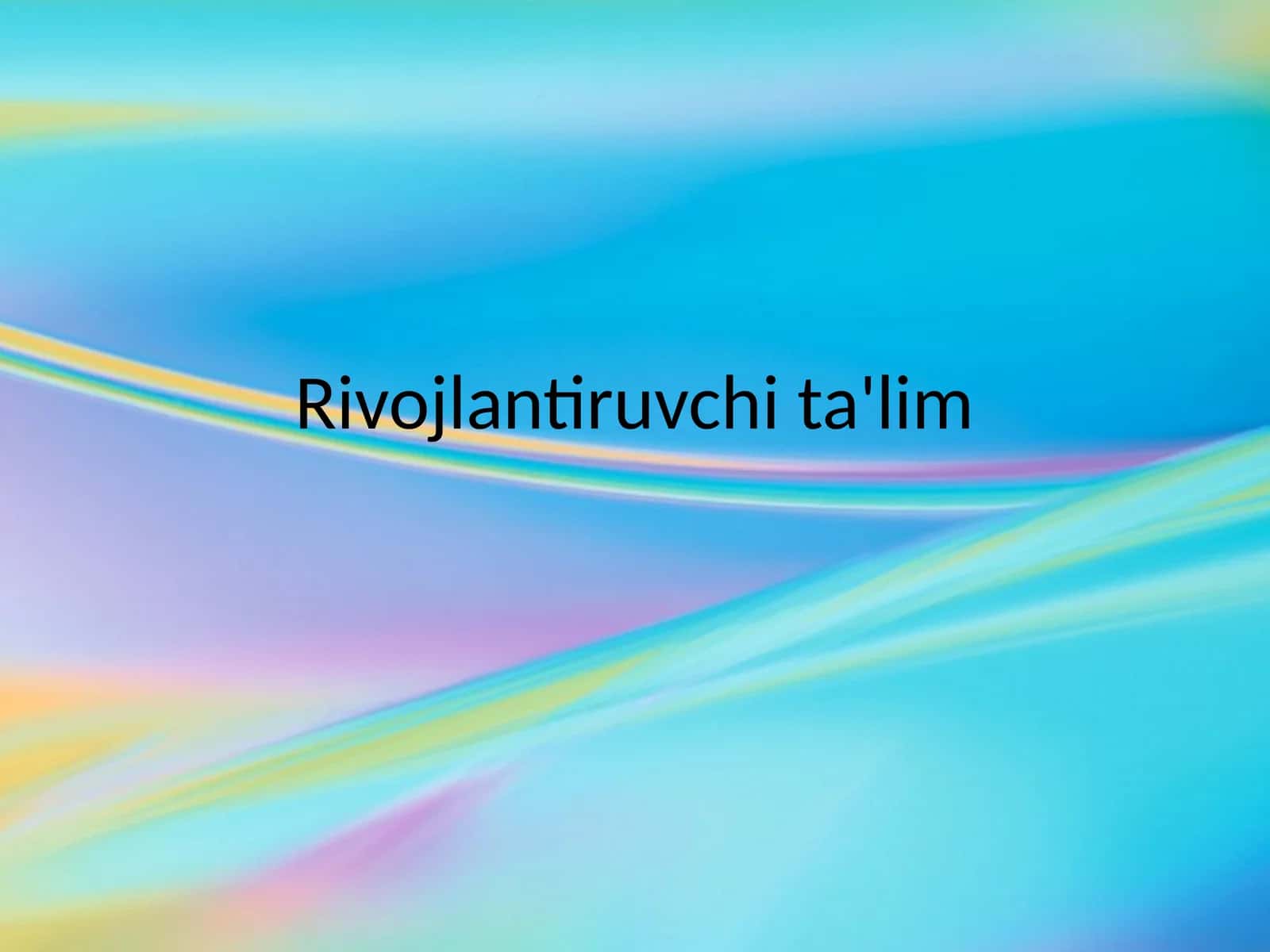 Rivojlantiruvchita'lim 1