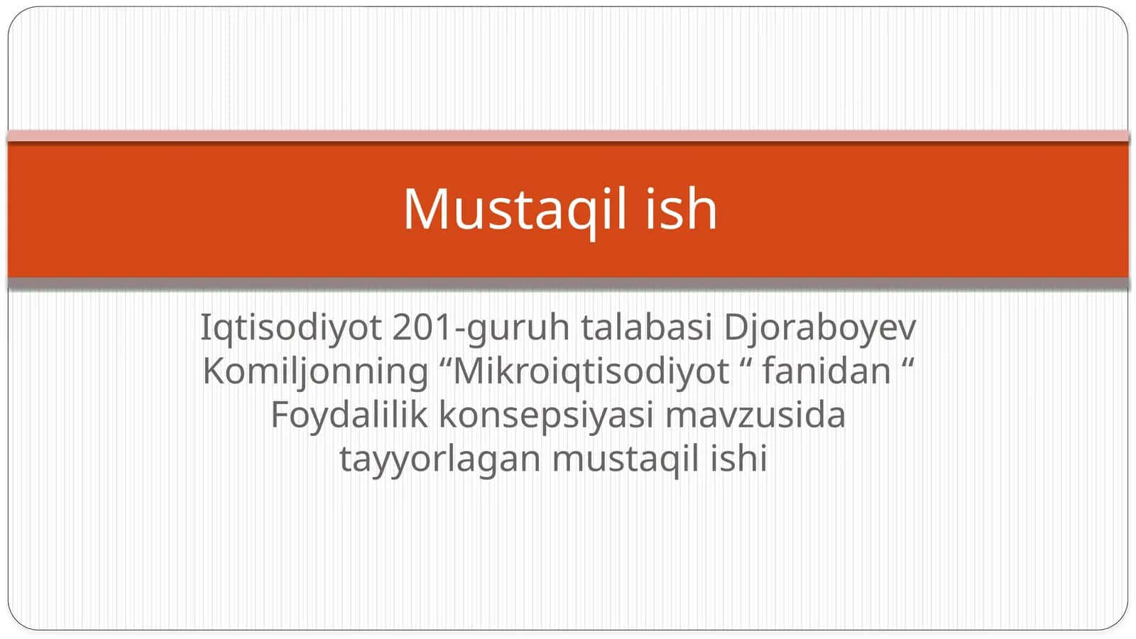 Foydalilik konsepsiyasi 1