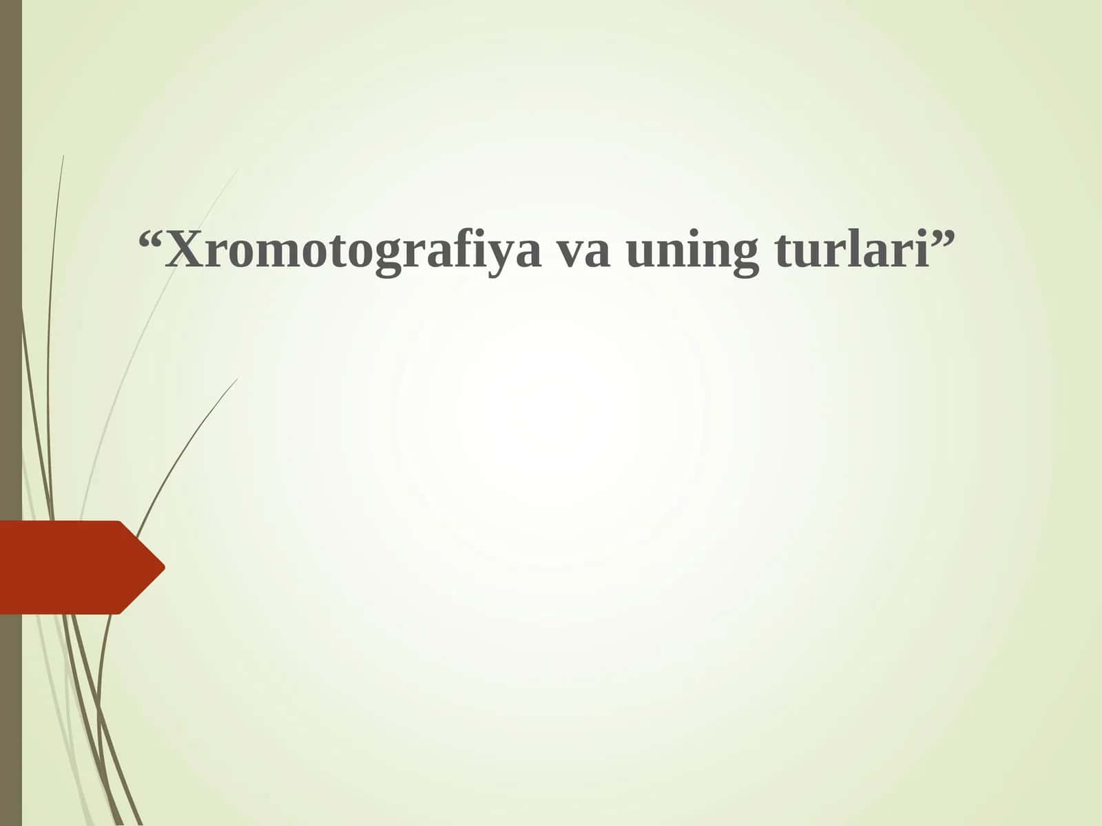 Xromotografiya va uning turlari 1