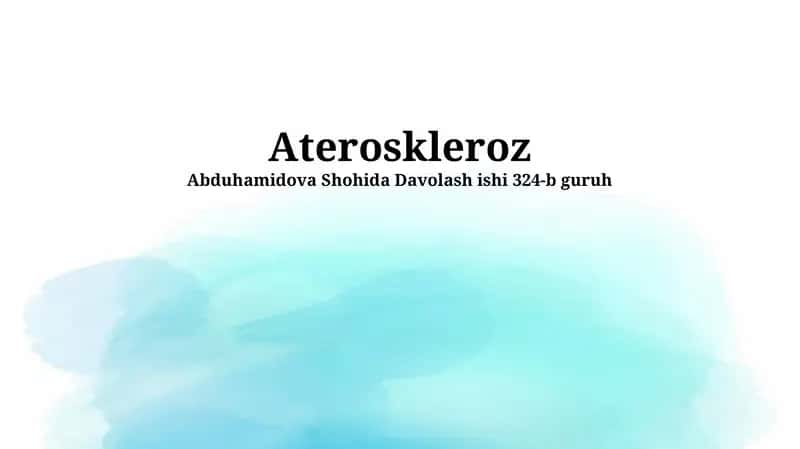 Ateroskleroz 1