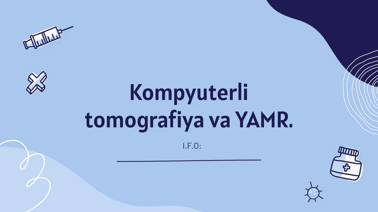 Kompyuterli tomografiya va YAMR 1