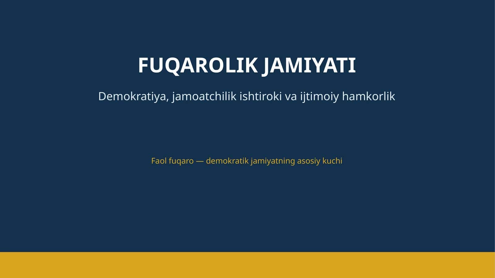 FUQAROLIK JAMIYATI 1