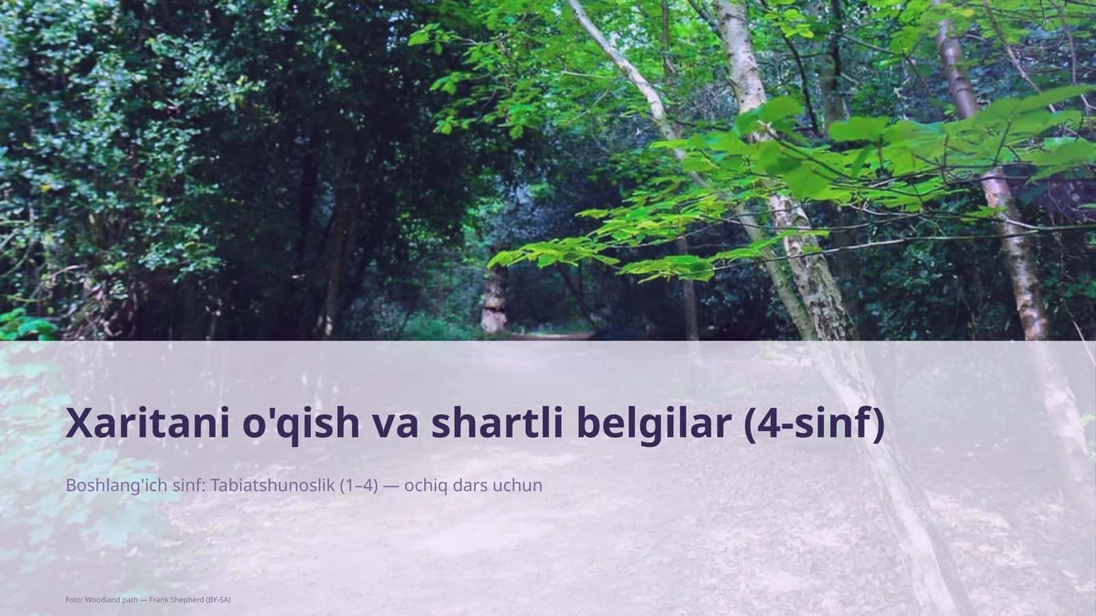 Xaritani o'qish va shartli belgilar (4-sinf) 1