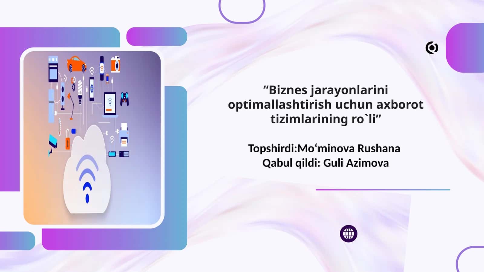 Biznes jarayonlarini optimallashtirish uchun axborot tizimlarining ro`li 1