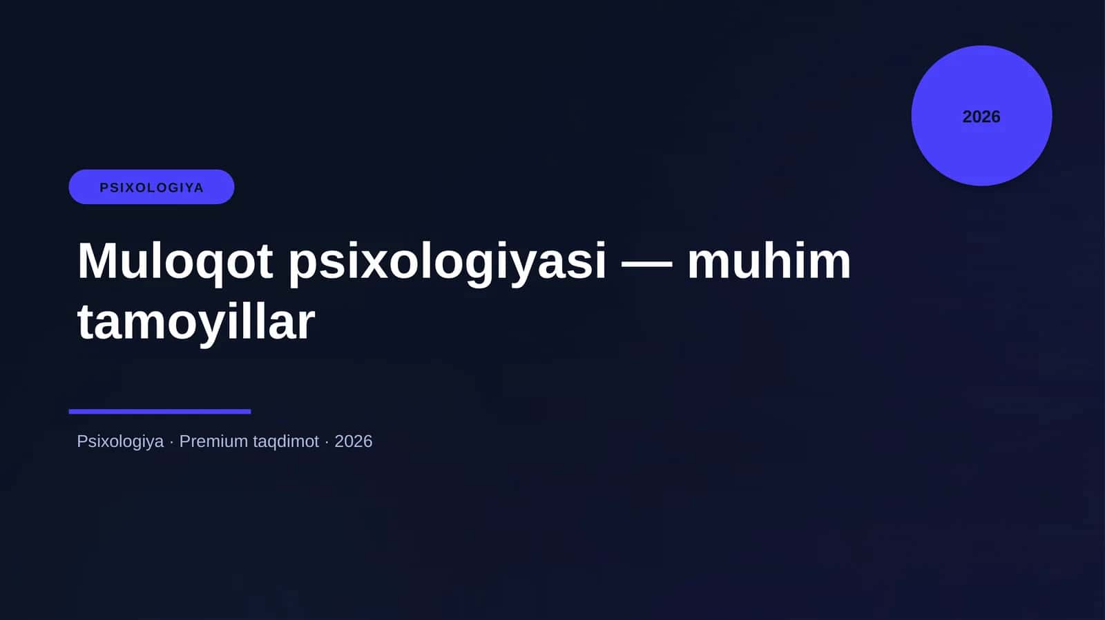 Muloqot psixologiyasi — muhim tamoyillar 1