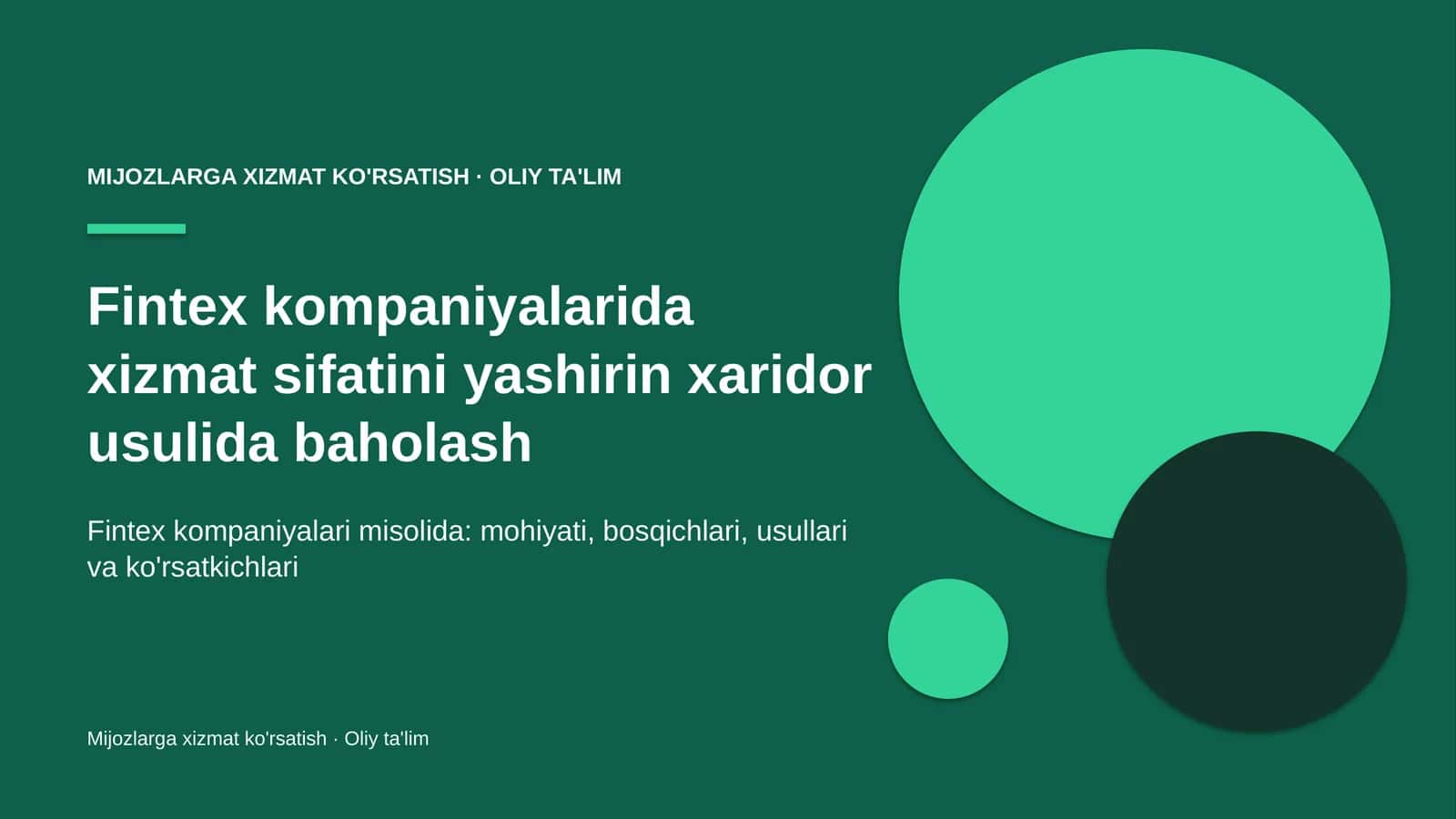 fintex kompaniyalarida xizmat sifatini yashirin xaridor usulida baholash 8260 1