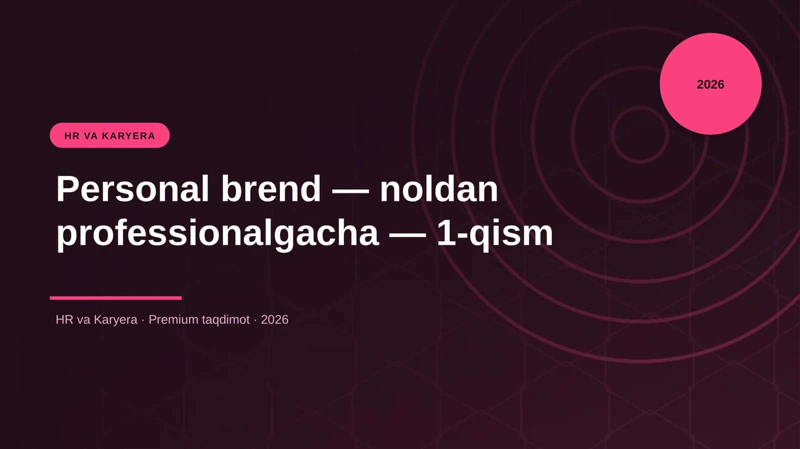 Personal brend — noldan professionalgacha — 1-qism 1