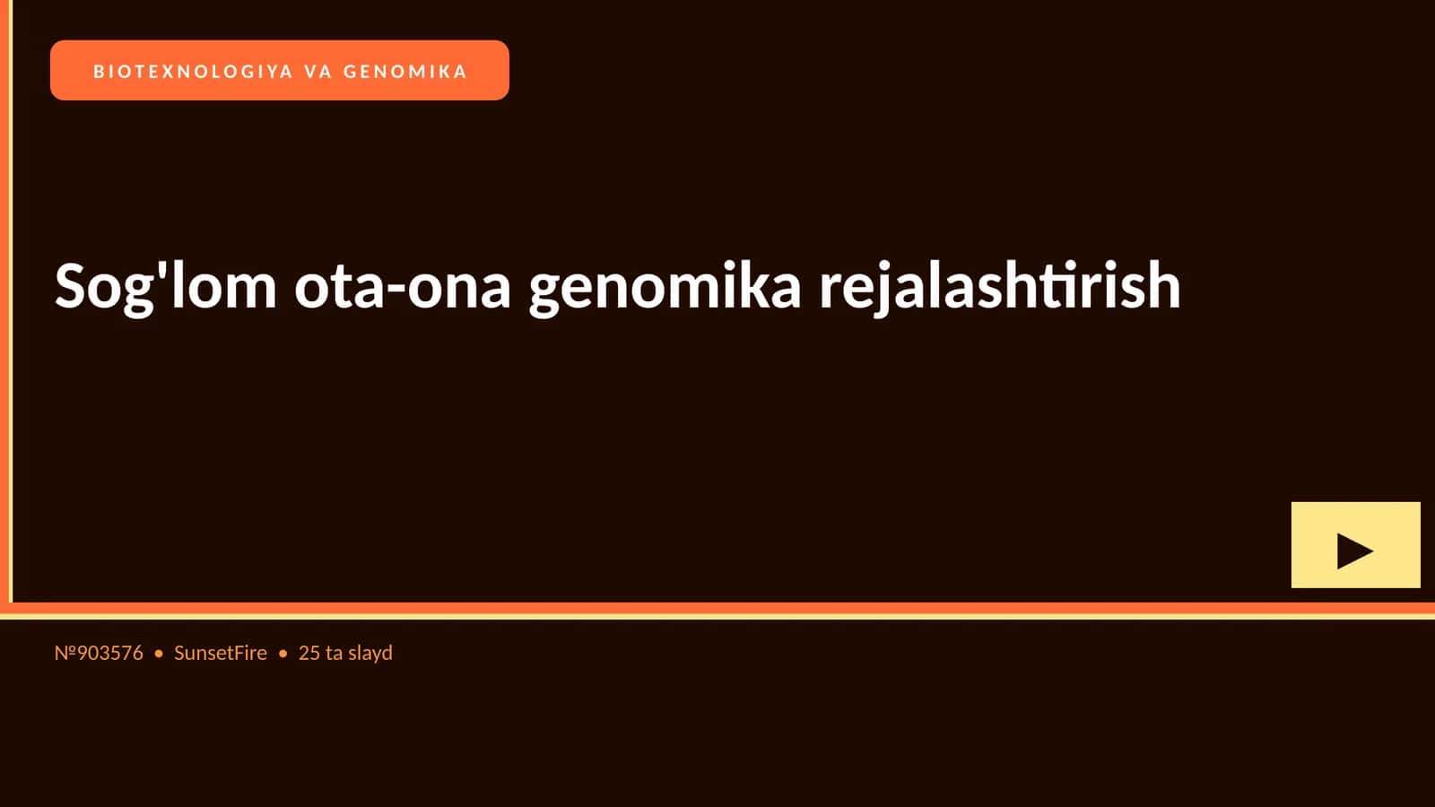 BIOTEXNOLOGIYA VA GENOMIKA 1